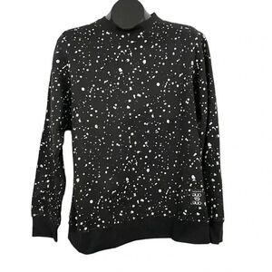 Black Women's Pullover Sweater SMALL Paint Splotted One Point One